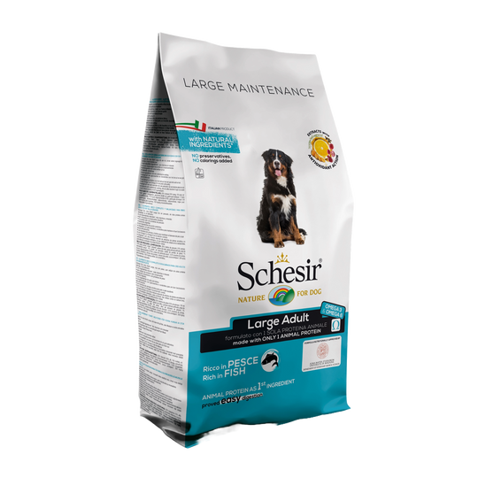 Ração para cães Schesir Large peixe, 12 kg