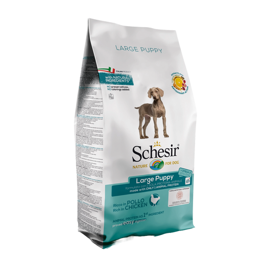 Ração para cachorros Schesir Large Puppy frango, 12 kg