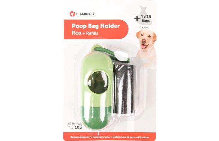 Dispensador de sacos para cães com mosquetão