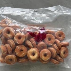 Mini donuts de frango para cães, 1 kg