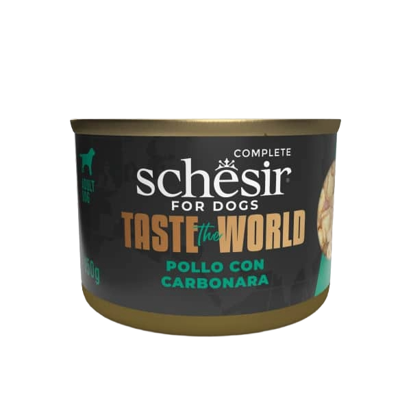 Comida húmida para cães Schesir frango com carbonara, 150 g