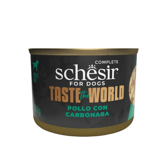 Comida húmida para cães Schesir frango com carbonara, 150 g