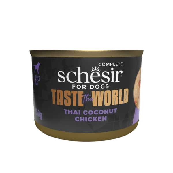 Comida húmida para cães Schesir frango com leite de coco, 150 g
