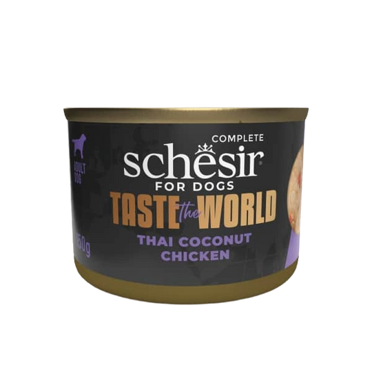 Comida húmida para cães Schesir frango com leite de coco, 150 g