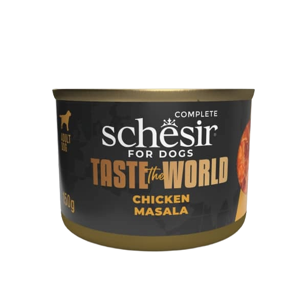 Comida húmida para cães Schesir frango com masala, 150 g