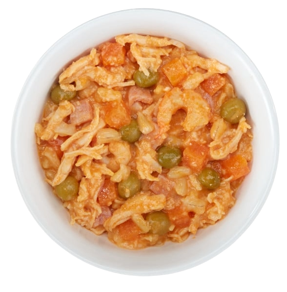 Comida húmida para cães Schesir frango com paelha, 150 g