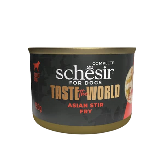 Comida húmida para cães Schesir frango com salteado asiático, 150 g