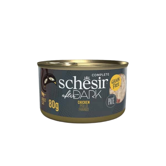 Comida húmida para gatos Schesir After Dark patê frango, 80 g