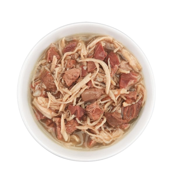 Comida húmida para gatos Schesir After Dark frango com vaca, 80 g