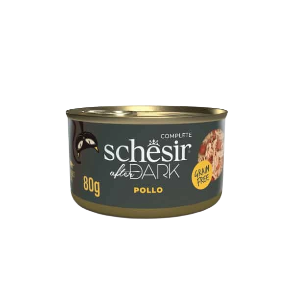 Comida húmida para gatos Schesir After Dark frango, 80 g