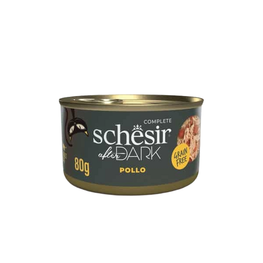 Comida húmida para gatos Schesir After Dark frango, 80 g
