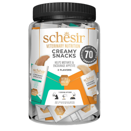 Schesir Veterinary Solutions snack cremoso para gatos, 70 × 8 g