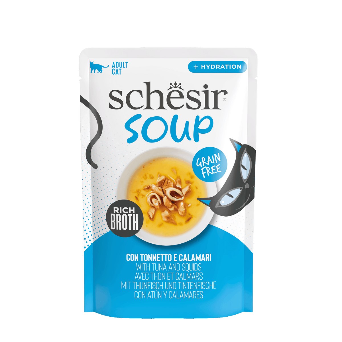 Sopa Schesir para gatos atum com lulas 40 g