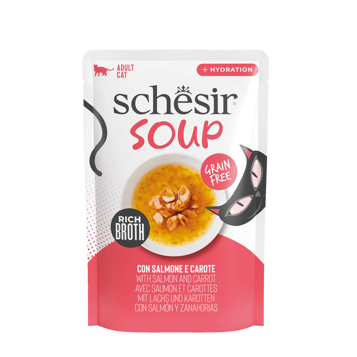 Sopa Schesir para gatos salmão com cenoura 40 g