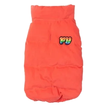 Casaco acolchoado de algodão para cães FuzzYard Ashbury vermelho vintage