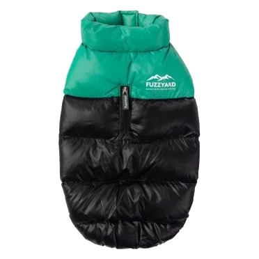 Casaco acolchoado para cães FuzzYard East Harlem verde