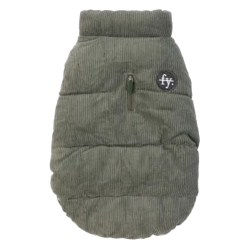 Casaco acolchoado para cão FuzzYard Mosman caqui tamanho 6