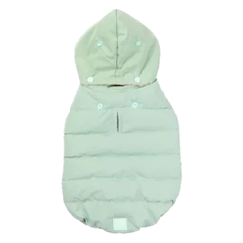 Casaco acolchoado com capuz para cães FuzzYard Essential menta