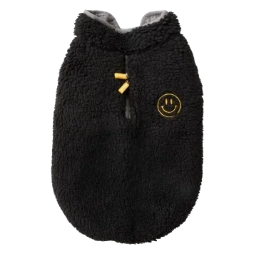 Casaco sherpa para cães FuzzYard Basecamp preto