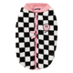 Casaco sherpa para cão FuzzYard Ollie aos quadrados rosa