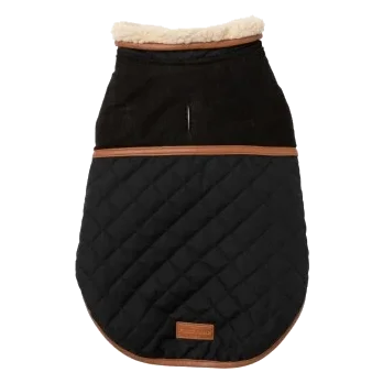 Casaco com forro sherpa para cães FuzzYard Ivanhoe preto