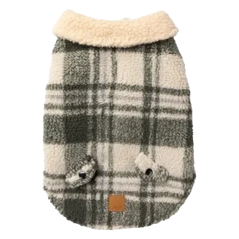 Casaco para cão FuzzYard Lumberjack 25 verde e creme