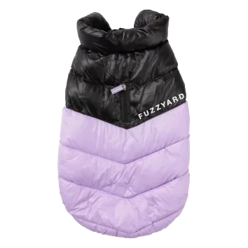Casaco acolchoado para cães FuzzYard South Harlem lilás