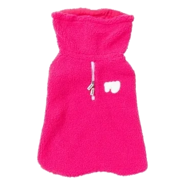 Casaco para cães FuzzYard The Snuggle gola alta rosa