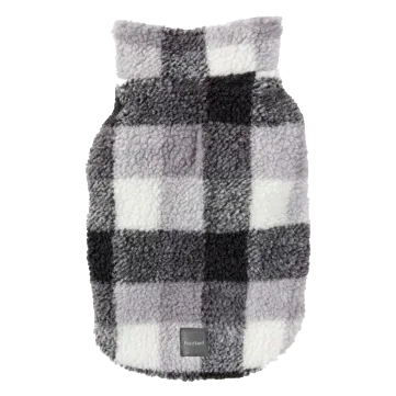 Casaco polar para cães FuzzYard The Lumberjack aos quadrados preto e branco