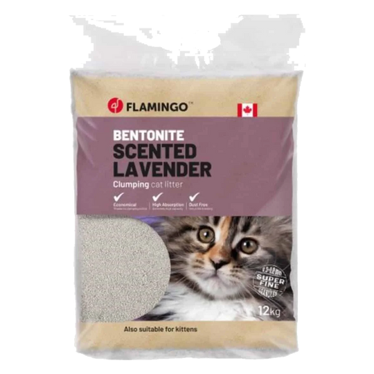 Areia aglomerante para gatos com aroma a pó de talco, 12 kg