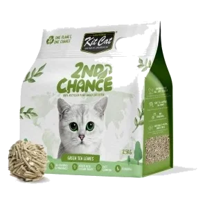 Areia aglomerante para gatos Kit Cat 2nd Chance chá verde 7 L