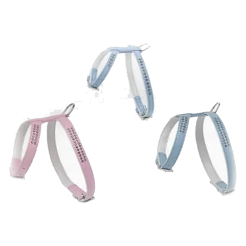 Peitoral para cães com strass, azul, 35-55 cm