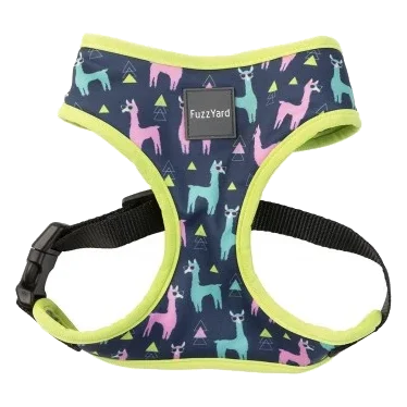 Peitoral para cães FuzzYard No Probllama em lycra respirável, tamanho XL