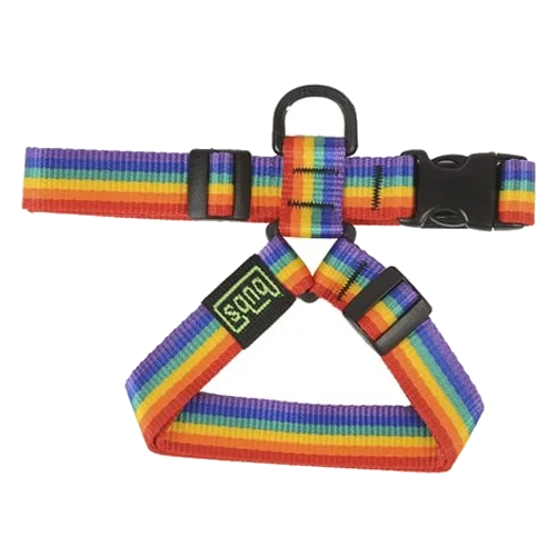 Peitoral ajustável Bub's Rainbow para cães, 20 e 25 mm