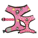 Peitoral reversível Dukier Dogtella para cães, rosa, tamanhos T1 a T4