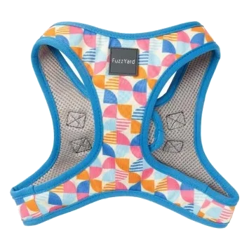 Peitoral step-in para cães FuzzYard Fresh Zest, respirável e refletor