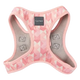 Peitoral step-in para cães FuzzYard Pink Lemonade respirável e refletor