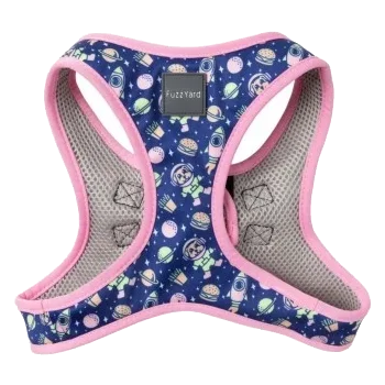 Peitoral step-in para cães FuzzYard Pluto Pup respirável e refletor
