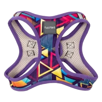 Peitoral step-in para cães FuzzYard Prism respirável e refletor tamanho XL