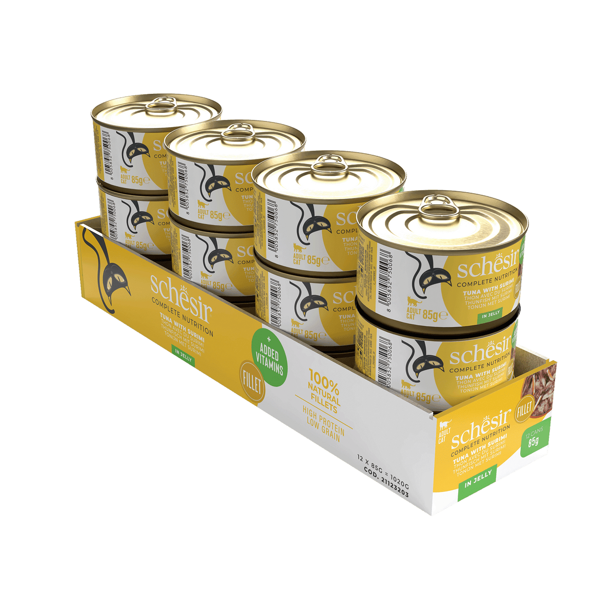 Comida húmida para gatos Schesir atum com surimi, lata 85 g – imagem 2