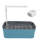 Banheira para pássaros com duche automático azul grande e bomba USB