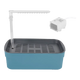 Banheira para pássaros com duche automático azul grande e bomba USB