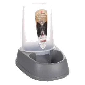 Bebedouro / comedouro automático Raja cinzento para cães, 2,5 l
