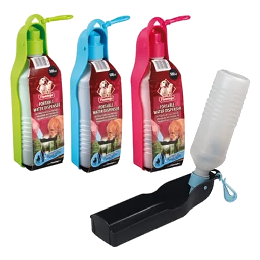 Bebedouro portátil de viagem para cães, 500 e 750 ml