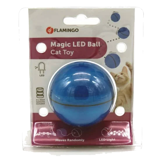 Bola mágica eletrónica para gatos, azul