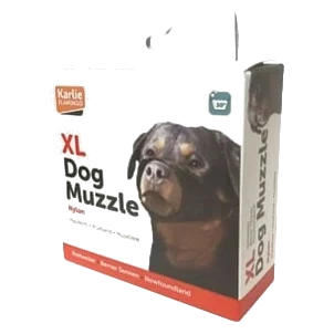 Açaime de nylon para cães Flamingo Ned preto, tamanho XL