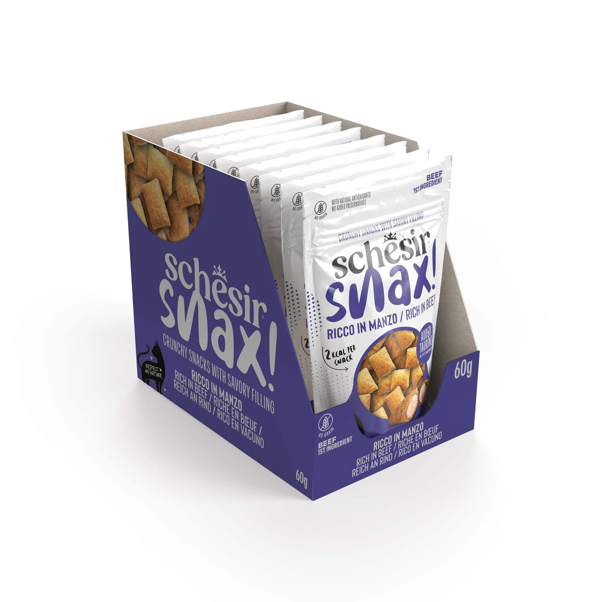 Schesir Snax snacks vaca para gatos, 60 g – imagem 2