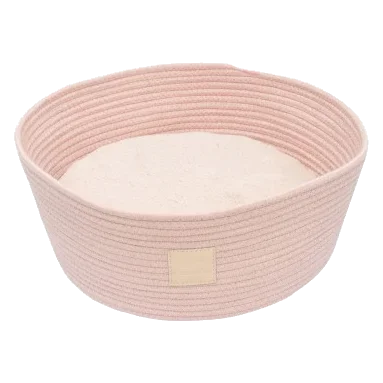 Cama cesto de corda para gatos FuzzYard Life Soft Blush