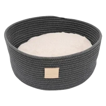 Cama cesto de corda para gatos FuzzYard Life Slate Grey