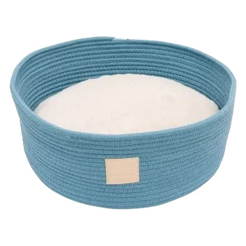 Cama cesto de corda para gatos FuzzYard Life French Blue
